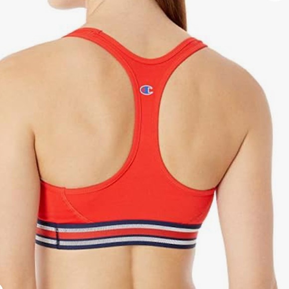 Champion Racer Back Athleisure Red & Blue Athletic Sports Bra Size Medium NWT - Picture 2 of 8